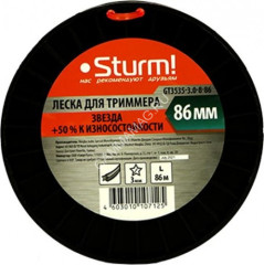 Леска 3,0мм звезда 86м бобина оранжевый (GТ3535-3.0-8-86) STURM *1/20