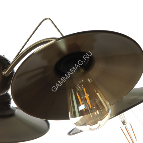 Люстра N3496/5 AB 5*4W E27 220V filament bulb (q-680;h-300) VERNER LIGHTING *1