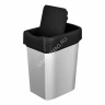 Контейнер д/мусора пластм. с откидной+"плавающей" крышкой 25л "METAL BIN" 434261313*1/4