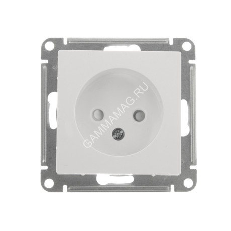 Механизм розетки "ATLAS DESIGN" 1-м белый без заземления 16А SchE ATN000141 *20/160