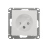 Механизм розетки "ATLAS DESIGN" 1-м белый без заземления 16А SchE ATN000141 *20/160