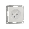 Механизм розетки "ATLAS DESIGN" 1-м белый без заземления 16А SchE ATN000141 *20/160