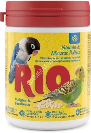 Rio 0,12кг витаминно-минеральные гранулы для волнистых и средних попугаев