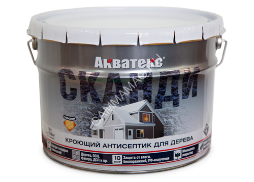Антисептик для дерева акриловый кроющий северное море 9 л Акватекс СКАНДИ *1/55