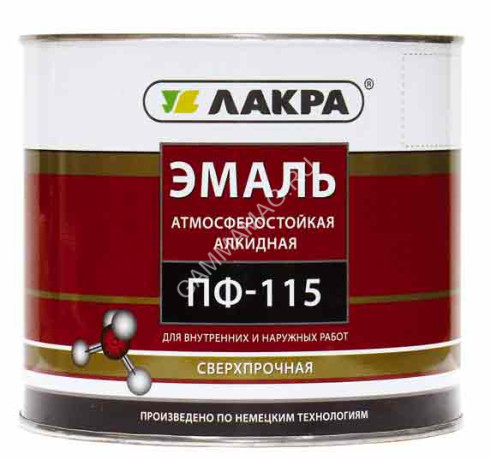Эмаль ПФ-115 желтая 2,8 кг Лакра *3/198