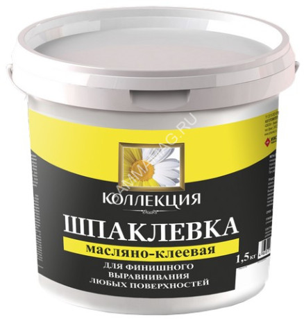 Шпаклевка масляно-клеевая для внутренних работ финишная 1.5 кг КОЛЛЕКЦИЯ Ижсинтез *12