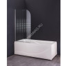 Штора душевая 100х195 VERNER W03 стекло прозрачное 8мм, рис. ПОЛОСЫ