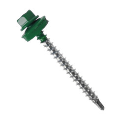 Саморезы кровельные BROZEX 4,8*51 RAL6005 (2000шт) (темно-зеленый) промтара к *1