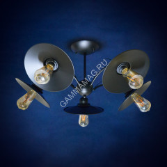 Люстра N3496/5 BK 5*4W E27 220V filament bulb (q-680;h-300) VERNER LIGHTING *1