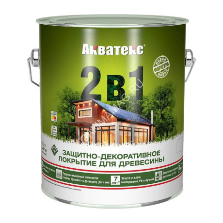 Защитно-декоративное покрытие для древесины алкидное орех 2,7 л АКВАТЕКС *1/4/144