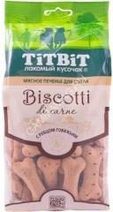 TiTBiT 0,35кг печенье Бискотти с рубцом говяжьим для собак