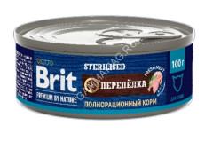 Brit Premium by Nature 0,1кг с мясом перепёлки консервы для стерилизованных кошек (51274)