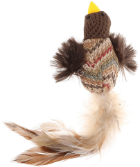 Игрушка (Gigwi) 75264 Птичка с перьями серия CATCH &amp; SCRATCH для кошек, 12см