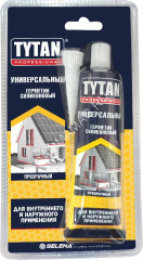 Герметик силиконовый универсальный прозрачный 85мл TYTAN 22605 *1/24