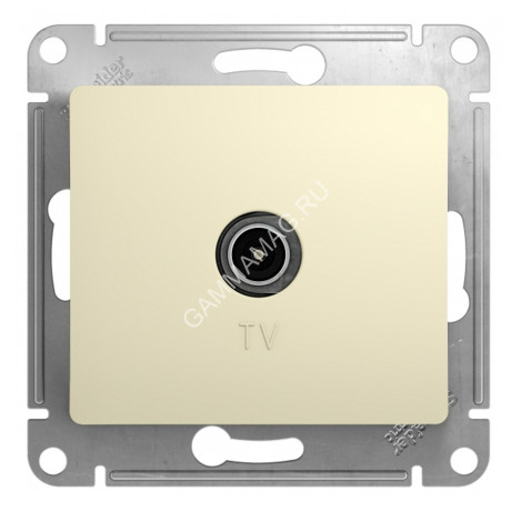 Механизм розетки "Glossa" 1-м. TV 1DB бежевый GSL000291 *10