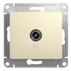 Механизм розетки "Glossa" 1-м. TV 1DB бежевый GSL000291 *10