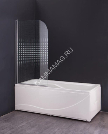 Штора душевая 140х800 VERNER F03 1 дверь,стекло Мозаика 1уп