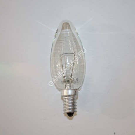 Лампа накаливания 60W Е14 свеча 220-230V ДС *100