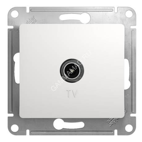 Механизм розетки "Glossa" 1-м. TV 1DB белый GSL000191 *10/60