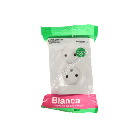 Розетка "BLANCA" СП 2-мест. белый 16А 250В BLNRS000021 *6/36