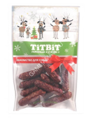 TiTBiT 0,08кг колбаски Венгерские для собак (Новогодняя коллекция)