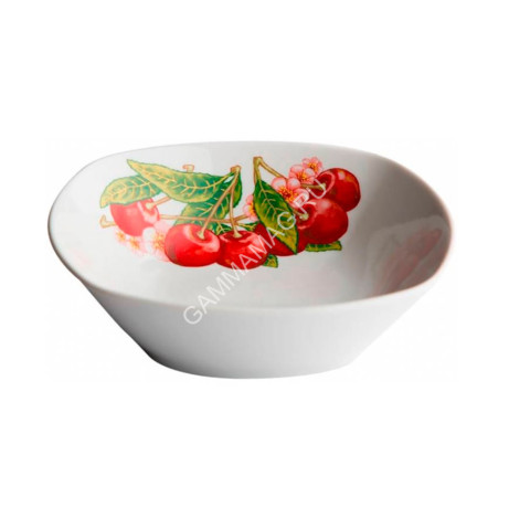 Салатник фарфор. DECO с рис."Вишня" d12,5см 230мл ДФ- С230-3 *96