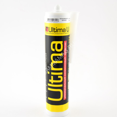 Герметик силиконовый универсальный черный 280мл "ULTIMA U" 1/12
