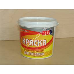 Краска акриловая для потолков 1,2 кг BROZEX белоснежная *12/432
