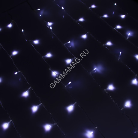 Гирлянда Занавес 2*3м 720LED белый 8 режимов 220V IP20 1080471 *1/18