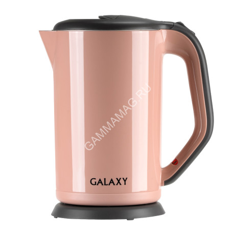 Чайник эл. нерж/пластик 1,7л 2000Вт GALAXY GL 0330 розовый, двойная стенка *1/6