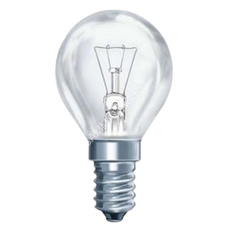 Лампа накаливания 60W Е14 шар 220-230V ДШ *100