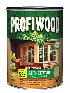 Антисептик для дерева алкидный лаковый бесцветный 2,4 кг PROFIWOOD *1/6/180