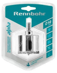 Коронка по керамограниту 50мм алмазная центрирующее сверло (676250) Rennbohr *1/5/60