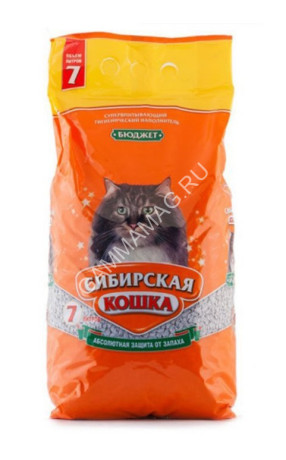 Наполнитель (Сибирская кошка) 7л Бюджет впитывающий для кошек