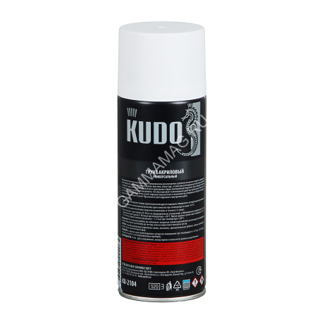 Грунт-аэрозоль акриловый белый 520/270 мл KUDO *1/12