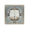 Розетка "Glossa" СП 1-мест. бежевый c/з з/ш крышка IP44 GSL000248 *1/10