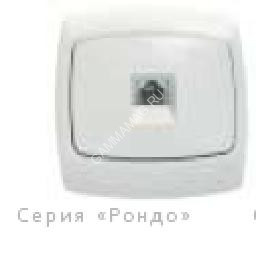 Розетка "Рондо" СП 1-мест. белый телефонная РТ-4С *10/108