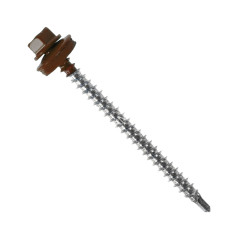 Саморезы кровельные BROZEX 4,8*70 RAL8017 (1000шт) (темно-коричневый) промтара к *1