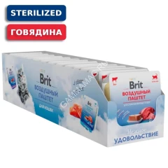 Brit 0,1кг Воздушный паштет говядина для стерилизованных кошек, ламистер (5060894)