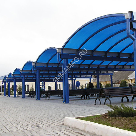 ПОЛИКАРБОНАТ 4,0 мм ЦВЕТНОЙ синий Главный Агроном 2,1*6 м 1/350