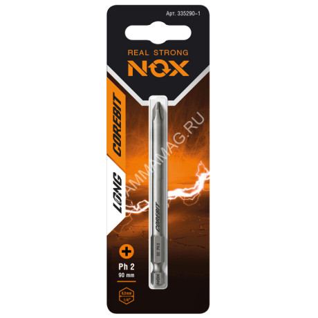 Бита крестовая PH2х 90мм (1 шт) S2 хвостовик1/4"Е COREBIT арт.335290-1 NOX *10/50/100