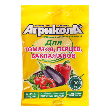 Удобрение для томатов, перцев, баклажанов 50г Агрикола №3 *10/100