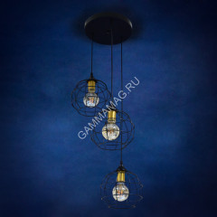 Люстра N3756/3H 3*4W E27 220V filament bulb (q-310;h-190/h-800) S=12м2 VERNER LIGHTING *1