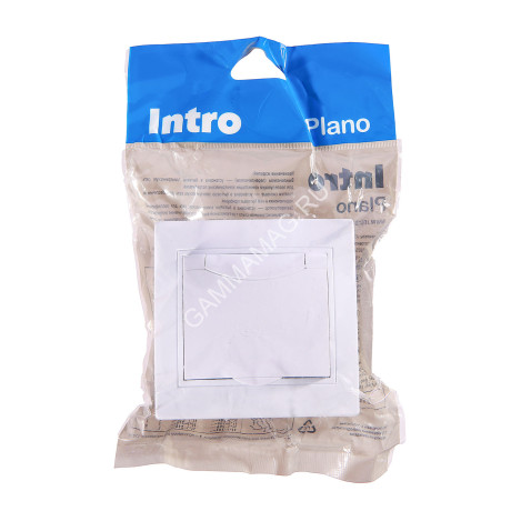 Выключатель "Intro Plano" СП 1кл. белый 10А-250В IP20 1-101-01 *10/200