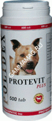 Polidex 500 Protevit plus витаминно-минеральный комплекс для собак 500таб