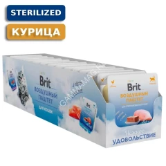 Brit 0,1кг Воздушный паштет курица для стерилизованных кошек, ламистер (5060948)