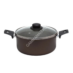 Кастрюля алюм.а/приг. Jarko "MERLETTO" 3,5л d22см Стек.кр. JMr-222-11 *1/4