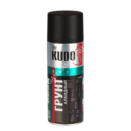 Грунт-аэрозоль алкидный черный 520/270 мл KUDO *1/12