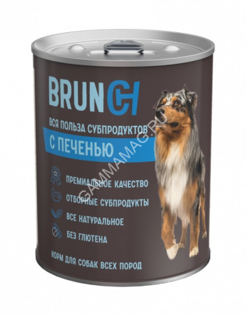 Brunch 0,24кг консервы с печенью для собак