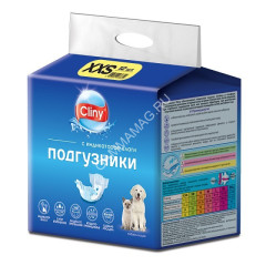 Подгузники (Cliny) для собак и кошек 1,5-2кг (12шт) ХXS (12)